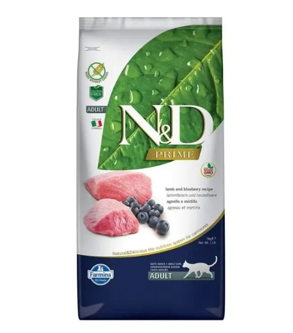PZ-Farmina N&D Prime Adult Cat Lamb & Blueberry – 1.5 kg