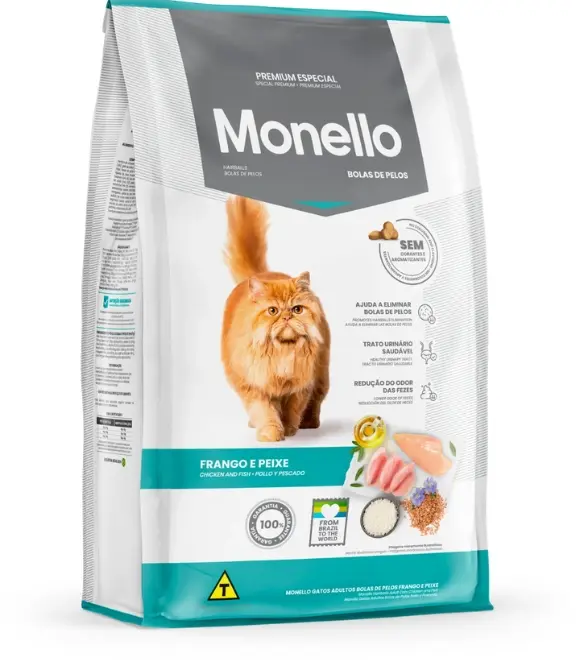 Monello Adult Hairball Control Dry Cat Food with Turkey & Salmon 1kg