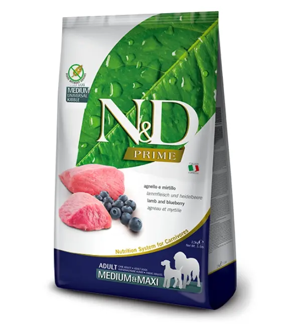 PZ-Farmina N&D Lamb & Blueberry Adult Dog Med./Maxi 2.5Kg