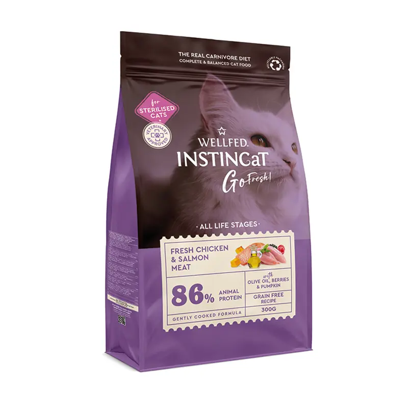 Pet Interest Wellfed INSTINCaT Go Fresh Sterilized Fresh Chicken & Salmon Adult Cat Food